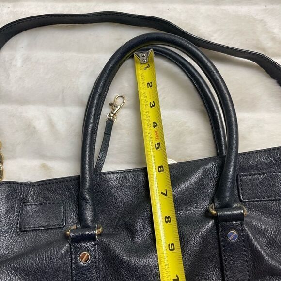 Michael Kors black leather large shoulder bag with gold tone accents. - Picture 14 of 14